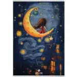 فرش-ماشینی-کودک-طرح-دختر-ماه-کد-25KM0050-سرمه-ای-700-شانه-copy