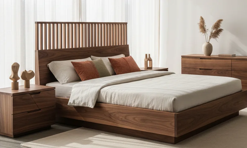 چوب طبیعی در سرویس خواب